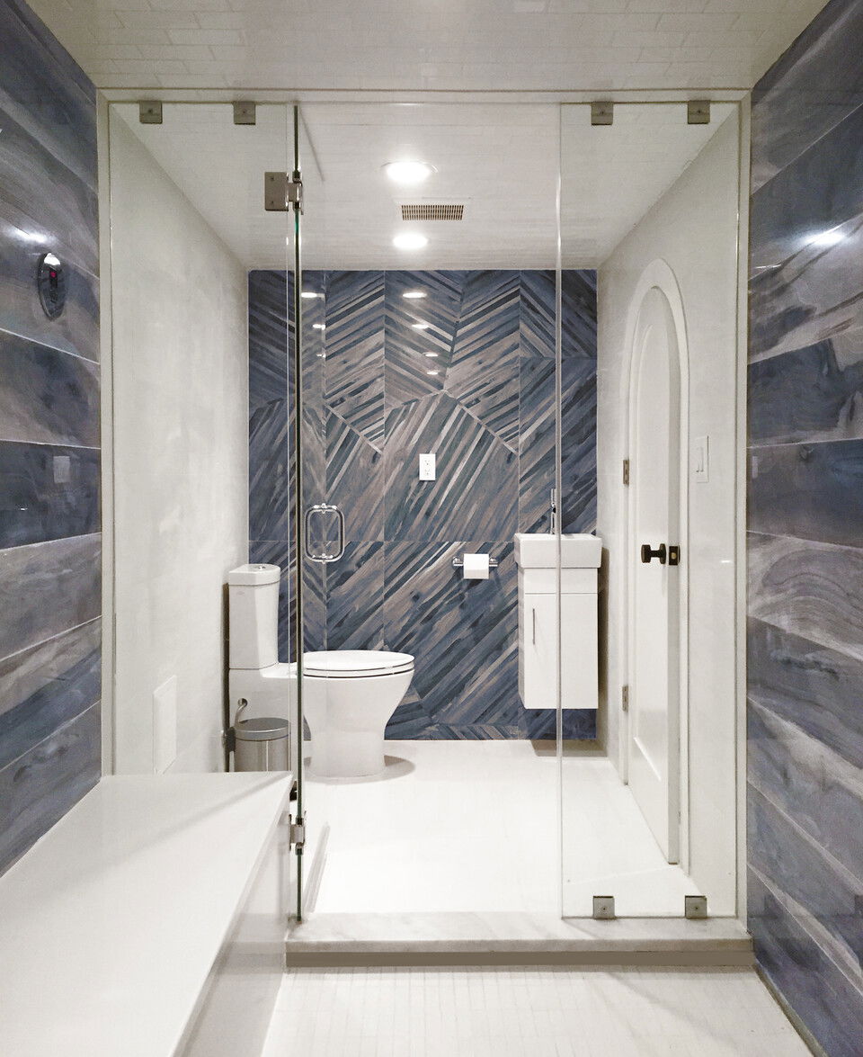 Elegant Bathroom Design with Textured Tiles