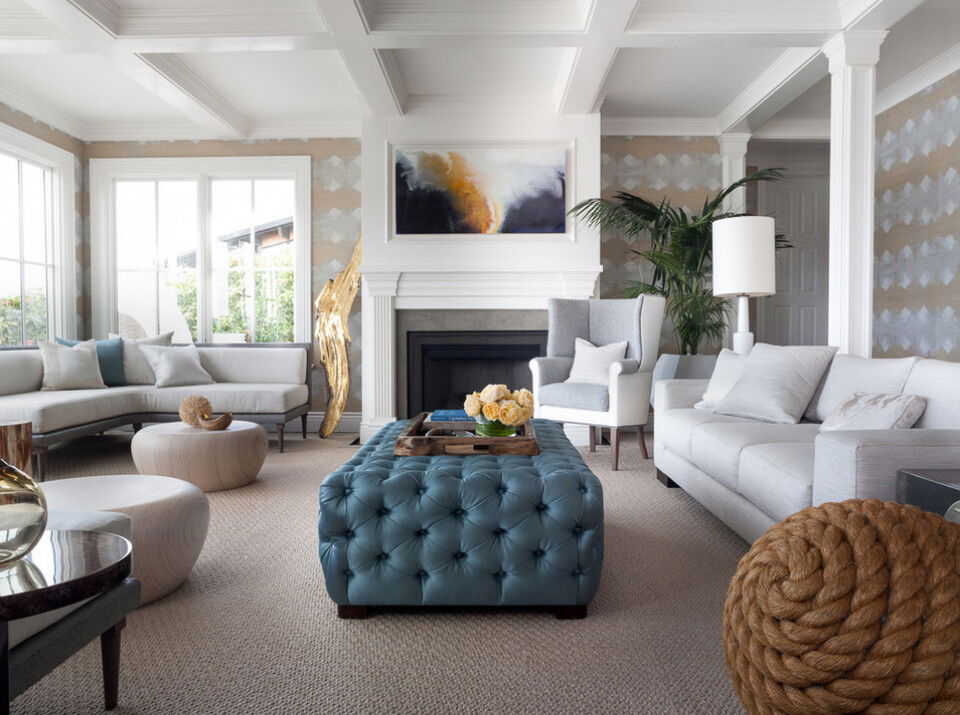 Modern Hamptons Living Room Design