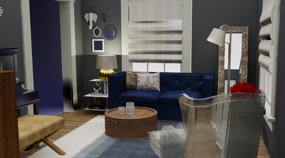 Online Designer Living Room 3D Model 1