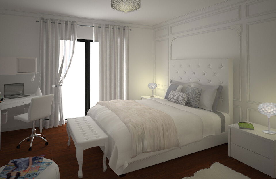 Modelo 3D de Dormitorio del Diseñador en Línea 2