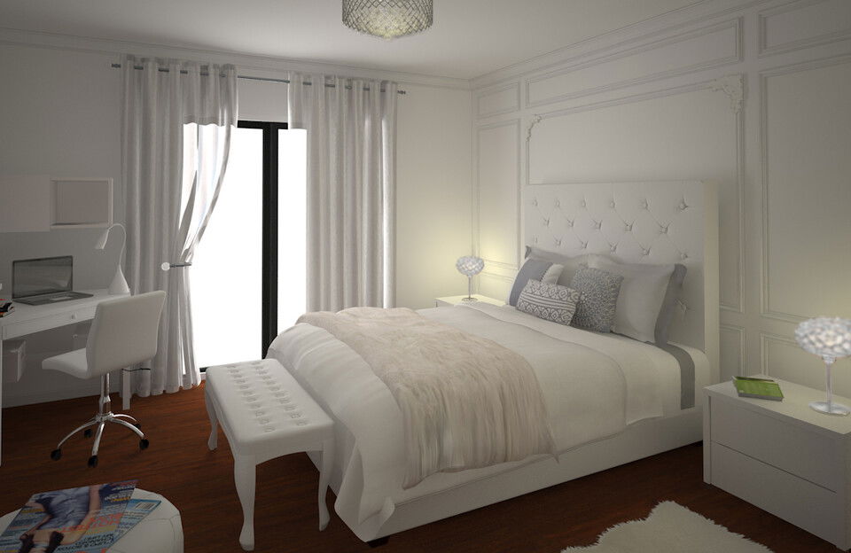 Online Designer Bedroom 3D Model 2