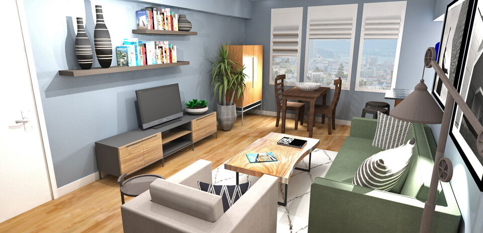 Online Designer Living Room 3D Model 4