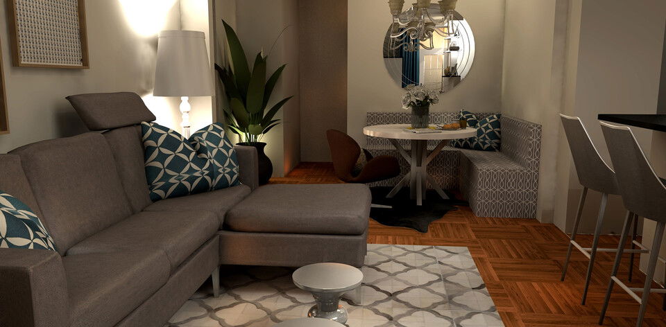 Online Designer Living Room 3D Model 1