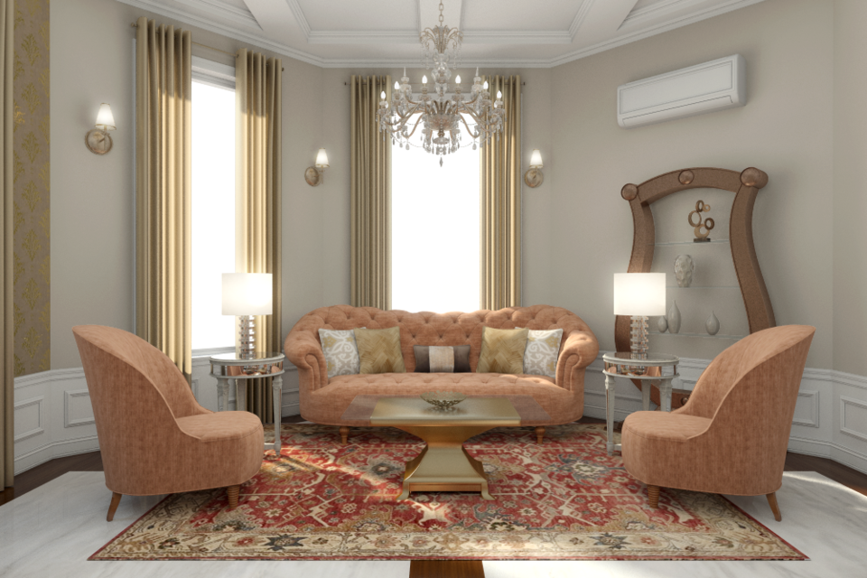 Online Designer Living Room 3D Model 3