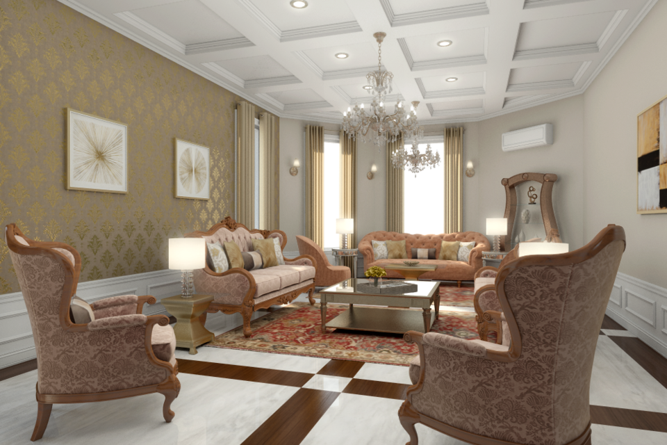 Online Designer Living Room 3D Model 4