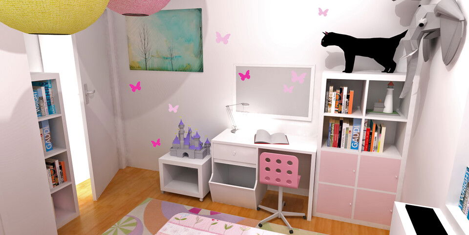 Online Designer Kids Room 3D Model 1