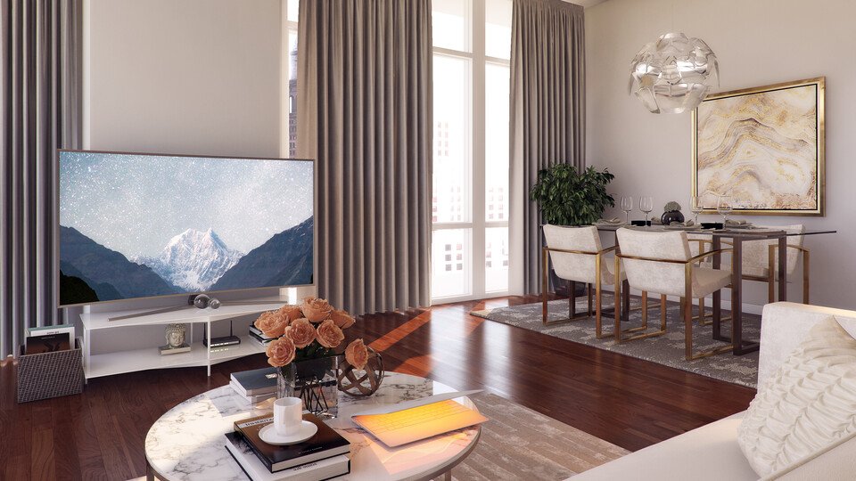 Sleek & Modern Living Room Interior Design