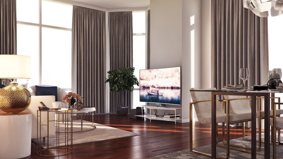 Open Concept Modern Living Room Design