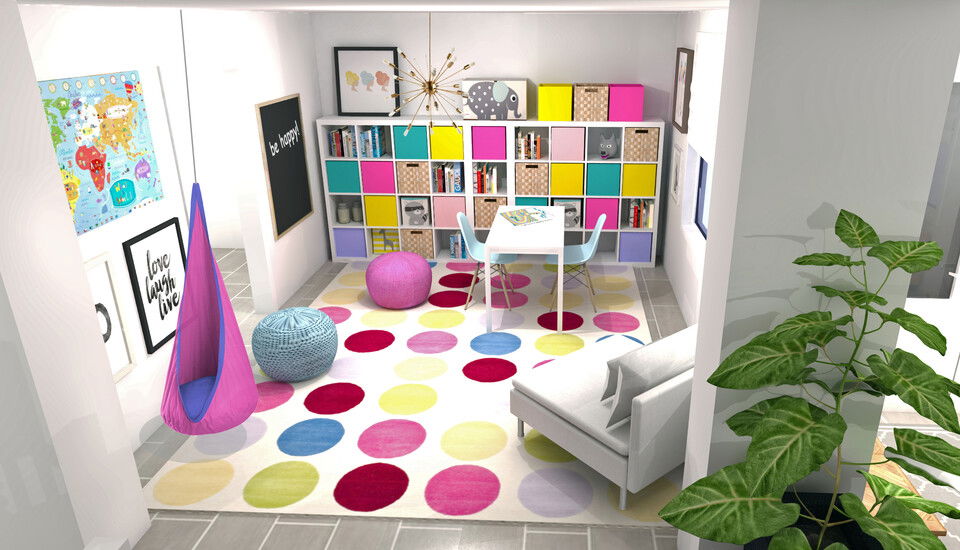 Online Designer Kids Room 3D Model 1