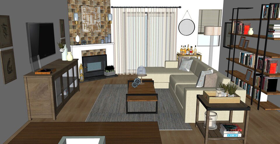 Online Designer Living Room 3D Model 1