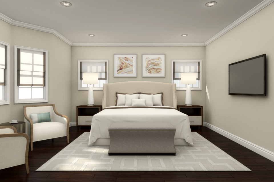 Online Designer Bedroom 3D Model 2