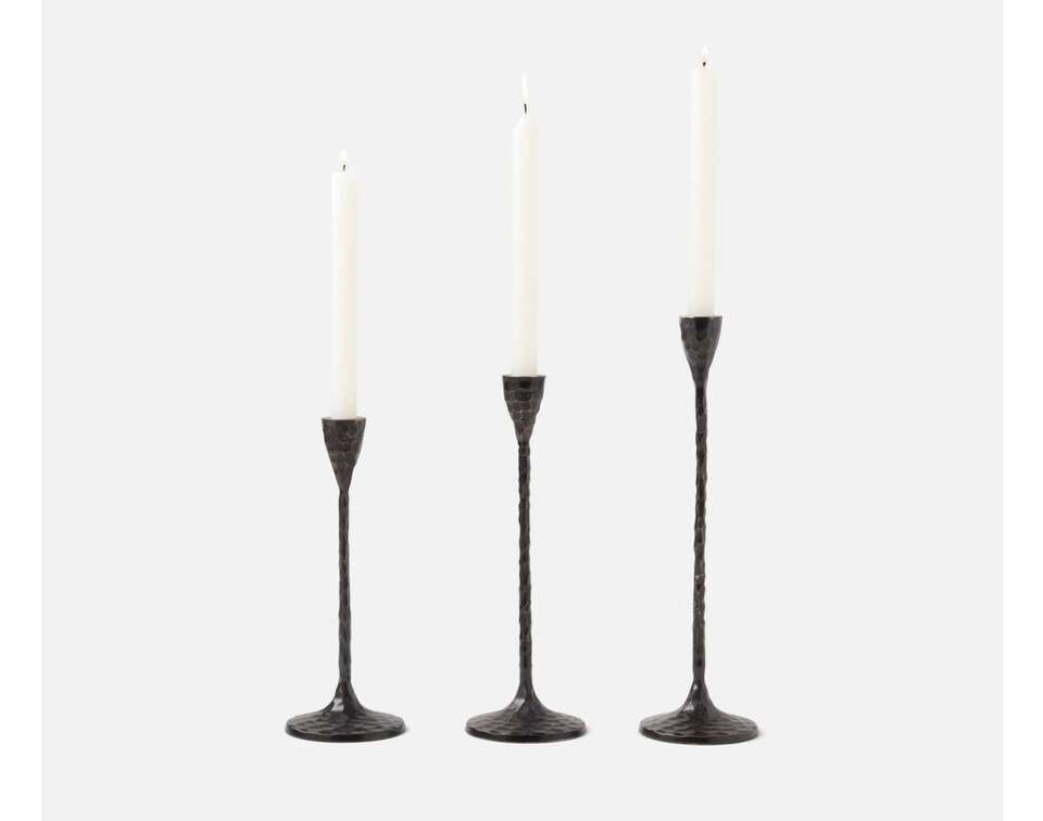 Alina Bronze Candle Holders, Set of 3