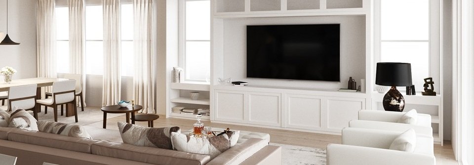 White and Neutral Living Room Design-Thomas - After