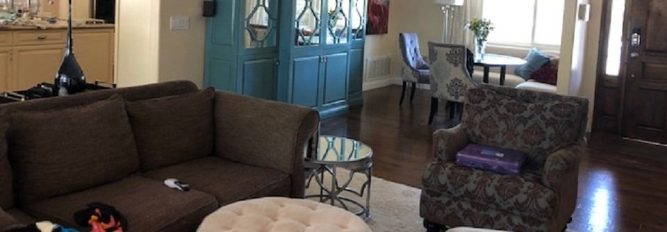 Transitional Living & Dining with Azure Accents-Jaimie - Before