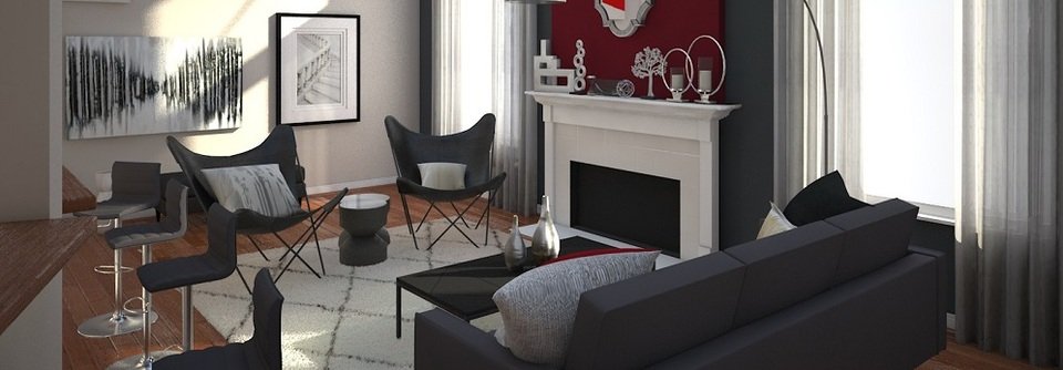 Contemporary Glam Living Room Interior Design-Juli - After