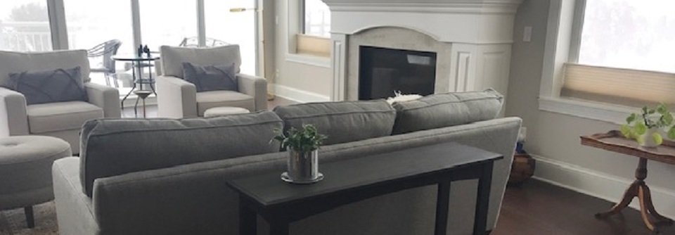 Bright Transitional Home Design with Fireplace-Kate - Before