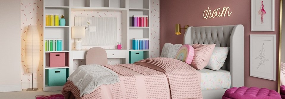 Colorful Eclectic Girl Bedroom Interior Design-Elton - After