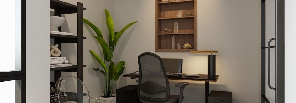 Contemporary Small Home Office Transformation-Valori - After
