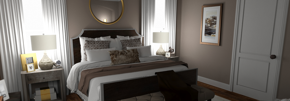 Masculine transitional bedroom-Michael - After