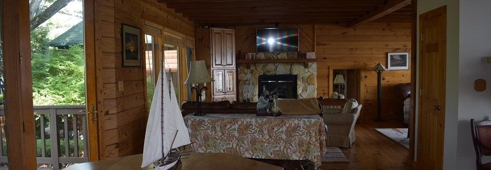 Modern Cabin Living & Dining Room Interior Design-Anup - Before