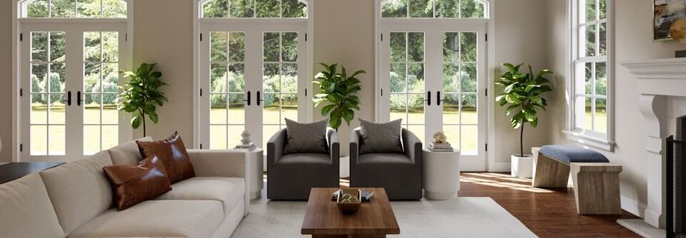 Serene Transitional Organic Living Room Design-Christian - After