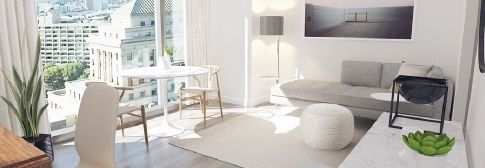 White Contemporary Living Room-Andy - After