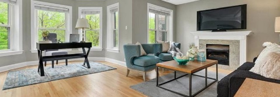 Modern Rustic Living Room & Patio Design-Kristen - Before