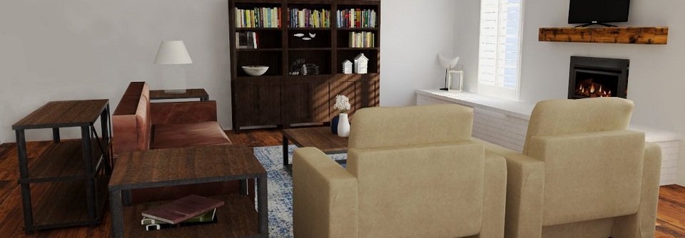 Minimal Living Room Interior Design-Bernard  - After