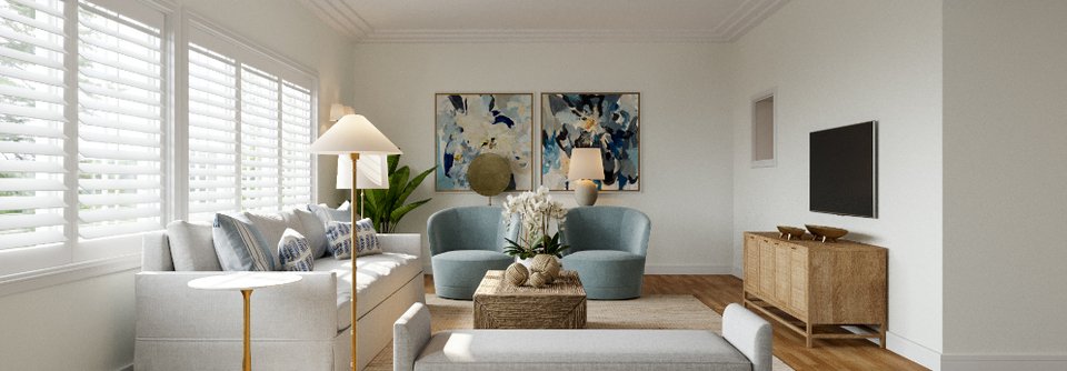 Classic Coastal Living Room Interior Design-Jill - After