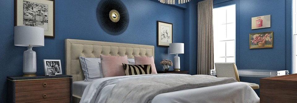 Blue Bedroom Transitional Interior Design-Bianca - After