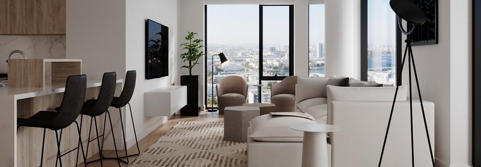 Sleek & Neutral Modern Apartment Design-Venus - After