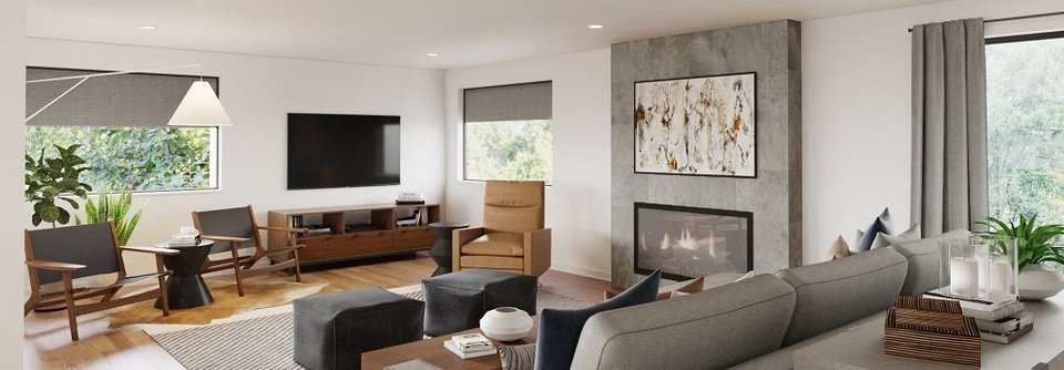 Mid-Century Modern Living Room Design-Jessica - After