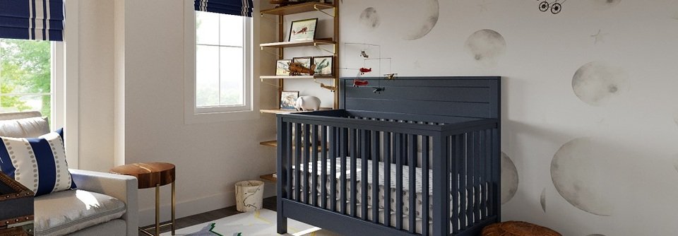 Rockets & Airplanes Themed Nursery Design-Bruce - After
