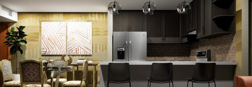 Modern Luxury Living & Dining Room-Julian - After