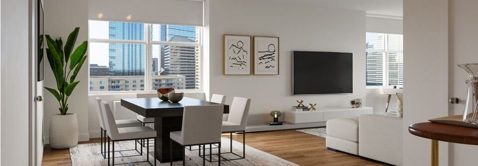 Chic Modern Living & Dining Room Design-Michael - After
