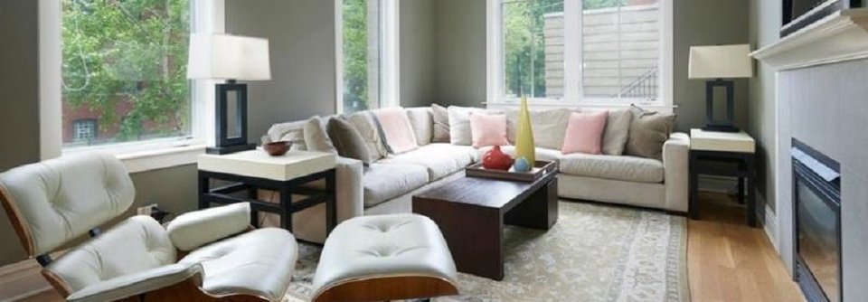 Contemporary Family Room with Modern Accents Interior Design-Kristin - Before