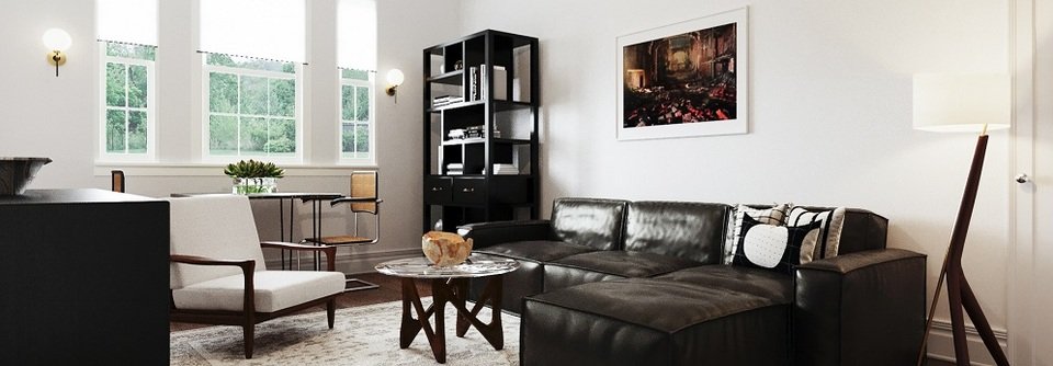 Masculine Contemporary Living Room Design-Anthony - After