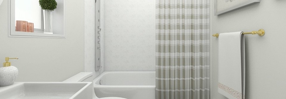 Modern and Sleek White Bathroom Design-Gina - After