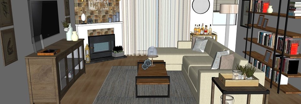Averys Modern, Rustic Living Room-Avery - After