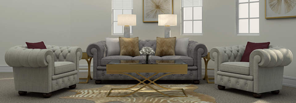 Elegant Living Room Design-Addison - After
