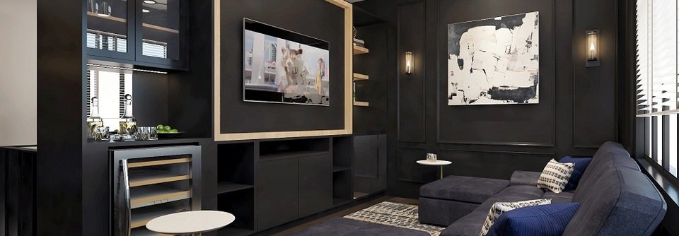 Contemporary Modern Office and Media Lounge Design-Jason - After
