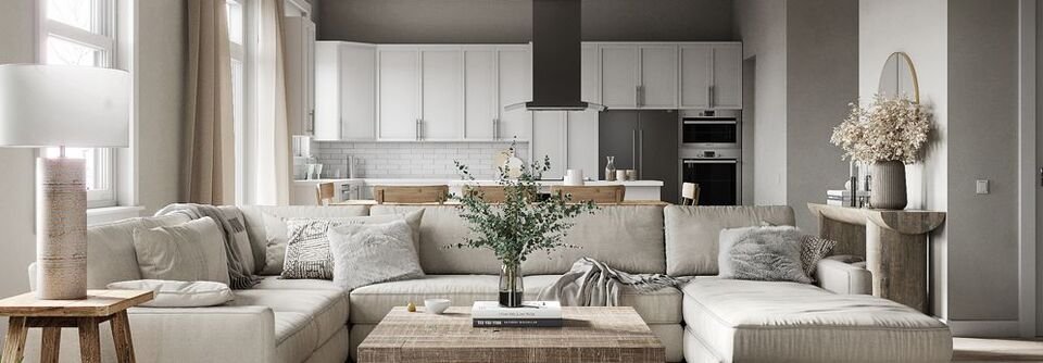 Modern Combined Living/Dining Room Design-Jennifer - After