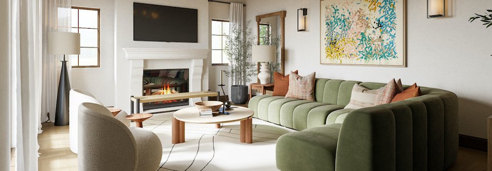 Modern Mediterranean Living Room Design-Diana - After