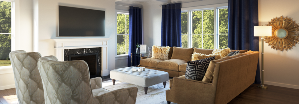 Transitional Cozy Living Room Design-Linda - After