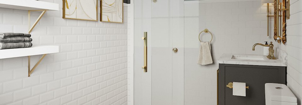 Glam Black & White Bathroom Design-Christi - After