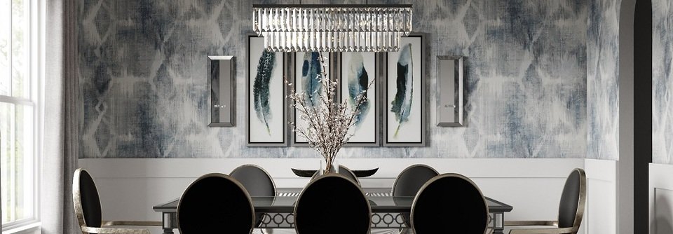 Glamorous Silver & Blue Home Design -Bisi - After
