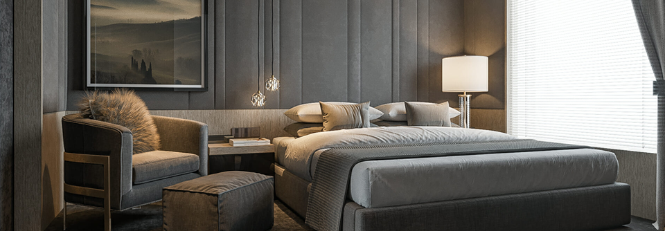 Luxury & Cozy Masculine Bedroom Interior Design-Susanna - After