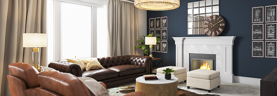 Masculine Glam Living Room Interior Design-Alax - After
