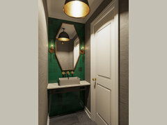 Bold and Impressive Powder Room | Decorilla