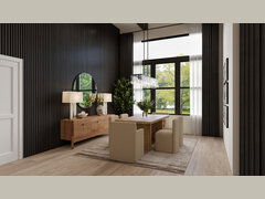Modern Neutral Living Dining Room Combo | Decorilla